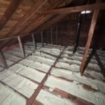 Attic Insulation with 2 inch Spray foam