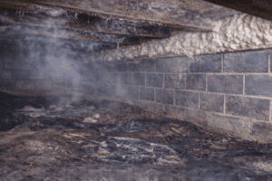 Moisture buildup in crawlspaces can lead to mould growth and reduce the effectiveness of the insulation.