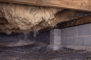 Crawlspace insulation that is old or sagging fibreglass can lose effectiveness and allow heat to escape.